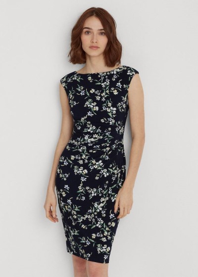 Women's Ralph Lauren Floral Boatneck Dresses | 532410HXS